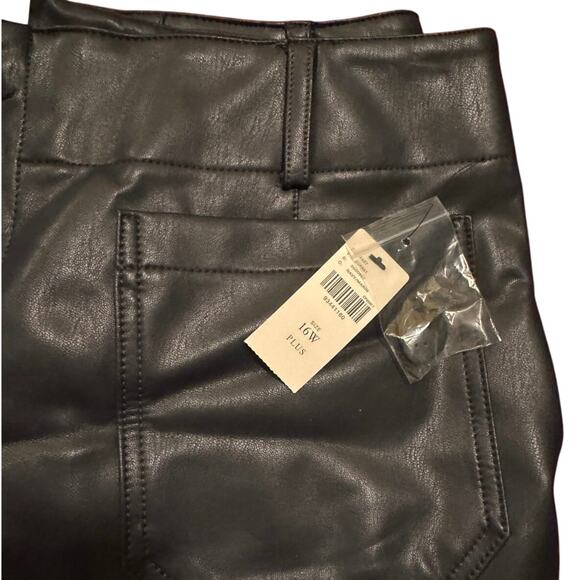 Maeve Colette Wide-Leg Vegan Navy Leather Pants Size 16W New with Tag MSRP $148 - Picture 11 of 12